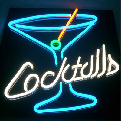 cocktails neon sign