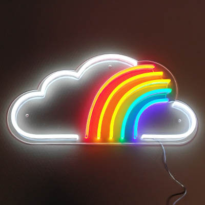 Cloud mattled neon sign