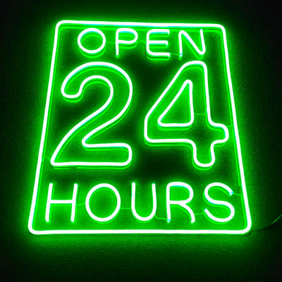 Open LED neon sign