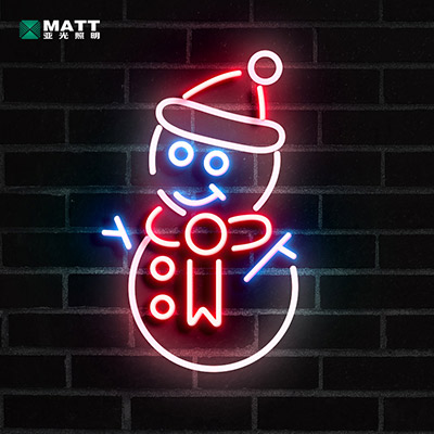 CHRISTMAS NEON SIGNS - SNOWMAN